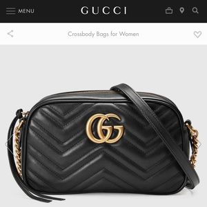 Gucci Crossbody Bag - GG Marmont small matelasse shoulder bag